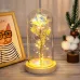 Вечная роза в колбе с LED подсветкой 24К Lesko KY-1125 Теплый свет