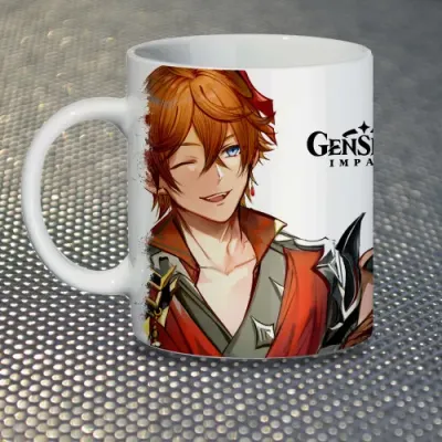 Чашка Fan Girl Тарталья и Чжун Ли Геншин Импакт - Genshin Impact New (14565) 330 мл Разноцветный