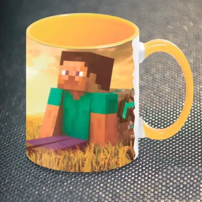 Чашка Fan Girl Стив Майнкрафт Minecraft New (453) 330 мл Желтый Чашка Fan Girl Стив Майнкрафт Minecraft New (453) 330 мл Желтый