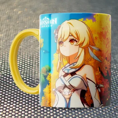 Чашка Fan Girl Паймон та Мандрівниця Геншин Імпакт - Genshin Impact New (14563) 330 мл Різнокольоровий