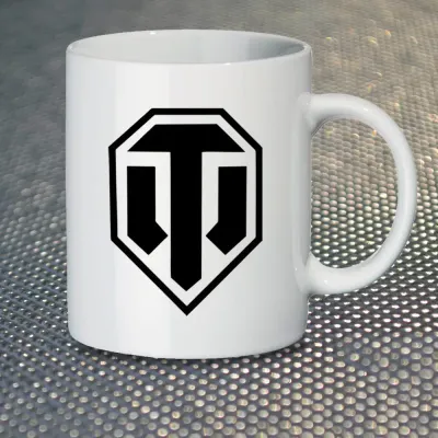 Чашка Fan Girl Логотип Танки World of Tanks New (14407) 330 мл Білий