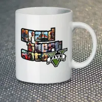 Чашка Fan Girl Логотип ГТА Grand Theft Auto 5 New (14399) 330 мл Білий