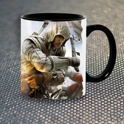 Чашка Fan Girl Кредо вбивці 3 Assassin's Creed III New (14394) 330 мл Чорний