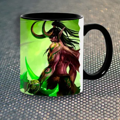 Чашка Fan Girl Іллідан Парні клинки Аззинота World of Warcraft New (14385) 330 мл Чорний