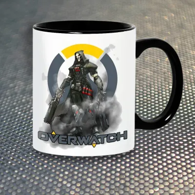 Чашка Fan Girl Жнец Reaper Overwatch New (14446) 330 мл Черный Чашка Fan Girl Жнец Reaper Overwatch New (14446) 330 мл Черный