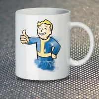 Чашка Fan Girl Волт Бій Vault-Boy Fallout New (14444) 330 мл Білий