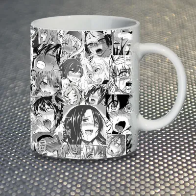 Чашка Fan Girl Ахегао Колаж Ahegao New (14556) 330 мл Різнокольоровий
