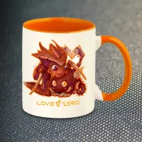 Чашка Fan Girl Love Zerg Стар Крафт Starcraft 2 New (14391) 330 мл Помаранчевий
