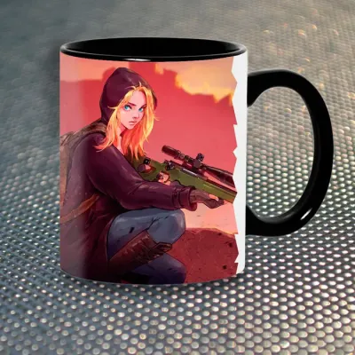 Чашка Fan Girl Girl Sniper PlayerUnknown's Battlegrounds New (14495) 330 мл Різнокольоровий