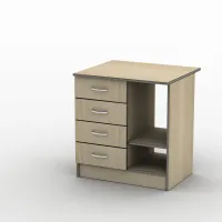 Тумба офисная Тиса Мебель ТП-3 500 Бук 75x50.1x70 см