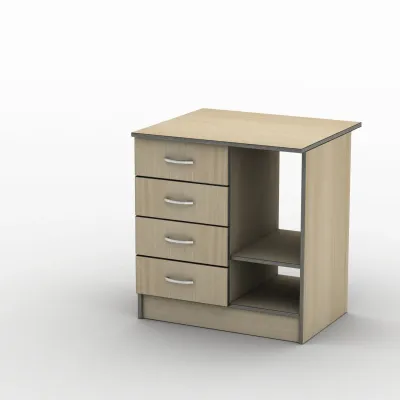 Тумба офісна Тиса Мебель ТП-3 700 Бук 75x70x70 см