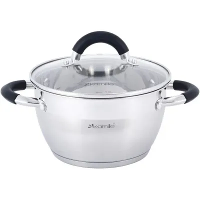 Набор 3 кастрюли Marsaili 1.8л 2.5л 3.5л с силиконовыми ручками Kamille DP36504