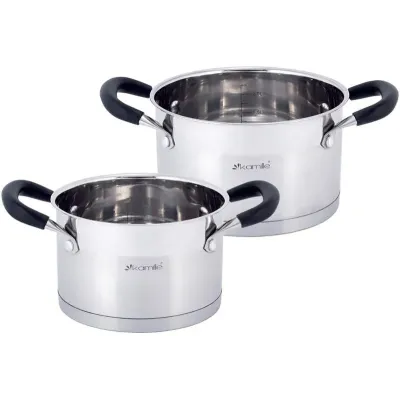 Набор 2 кастрюли Marsaili 2л и 2.7л с силиконовыми ручками Kamille DP36682