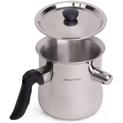 Молоковарка 1л со свистком и стальной крышкой Kamille DP37001