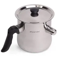 Молоковарка 1л со свистком и стальной крышкой Kamille DP37001