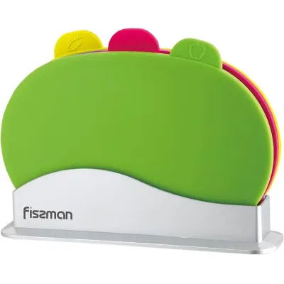 Набор Fissman 3 овальные разделочные доски 29х22см на подставке DP37929