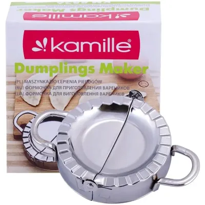 Формочка для лепки вареников из нержавеющей стали 15х10х3.1см Kamille DP73553 Формочка для лепки вареников из нержавеющей стали 15х10х3.1см Kamille DP73553