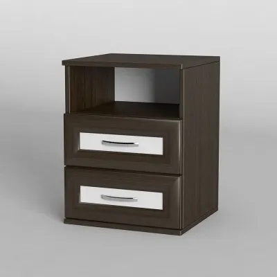 Тумба приліжкова Тиса Мебель ТП-107 Венге Білий 53x40x40 см