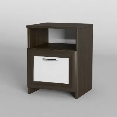 Тумба приліжкова Тиса Мебель ТП-103 Венге Білий 53x40x40 см