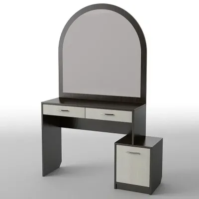 Туалетный столик Тиса Мебель БС-9 Венге Дуб молочный 75x40x119 см Туалетный столик Тиса Мебель БС-9 Венге Дуб молочный 75x40x119 см