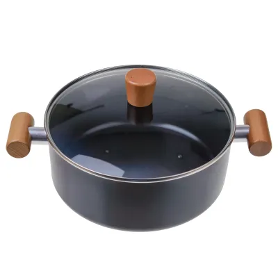 Кастрюля с крышкой Lora Черный 72-149 4300ml