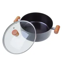 Кастрюля с крышкой Lora Черный 72-149 4300ml