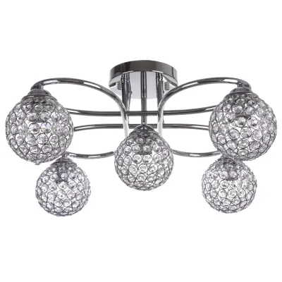Люстра Brille Хрустальный шар 40W E14 Хром