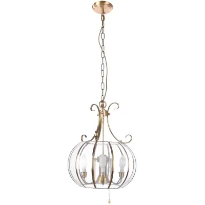 Люстра подвесная Brille 40W E27 Латунь
