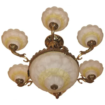 Люстра подвесная Brille 60W E27 Латунь