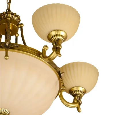 Люстра подвесная Brille 60W E27 Латунь