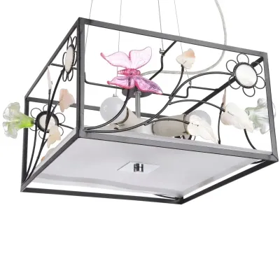 Люстра Brille Флористика 40W E27 Черный