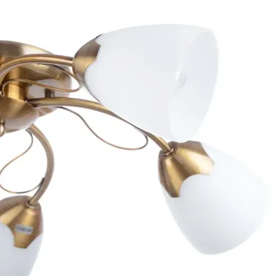 Люстра потолочная Brille 60W E14 Латунь