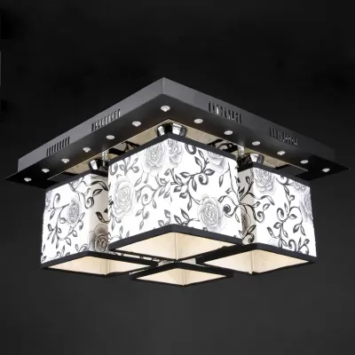 Люстра с абажуром Brille Смарт 40W E14 Черный