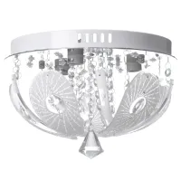 Люстра с подсветкой Brille Смарт 60W E14 Хром