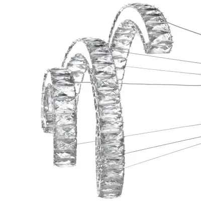 Люстра подвесная Brille 72W Хром