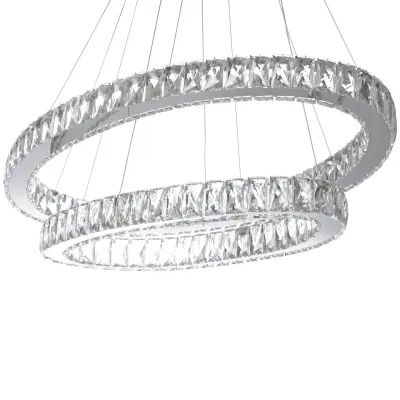 Люстра Brille Хрустальные кольца LED 96W Хром Люстра Brille Хрустальные кольца LED 96W Хром