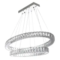 Люстра Brille Хрустальные кольца LED 96W Хром Люстра Brille Хрустальные кольца LED 96W Хром