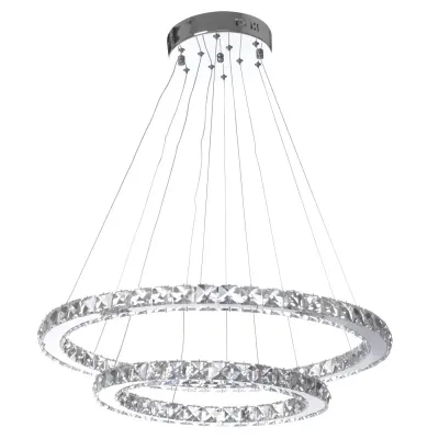 Люстра Brille Хрустальные кольца LED 72W Хром