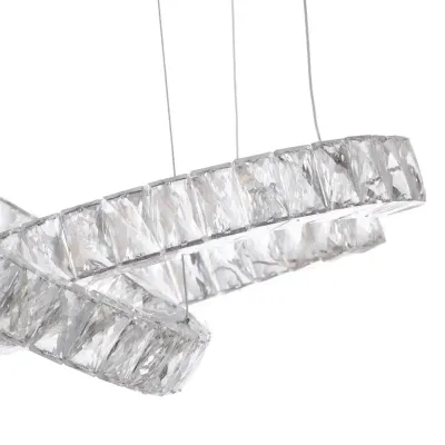 Люстра Brille Хрустальные кольца LED 42W Хром Люстра Brille Хрустальные кольца LED 42W Хром