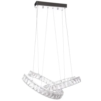 Люстра Brille Хрустальные кольца LED 42W Хром