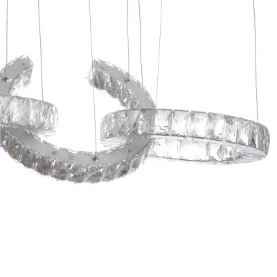 Люстра Brille Хрустальные кольца LED 70W Хром Люстра Brille Хрустальные кольца LED 70W Хром