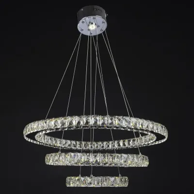 Люстра Brille Хрустальные кольца LED 68W Хром Люстра Brille Хрустальные кольца LED 68W Хром