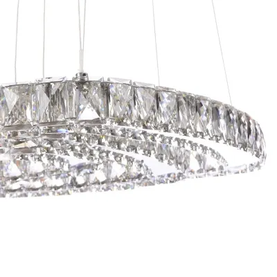 Люстра Brille Хрустальные кольца LED 60W Хром