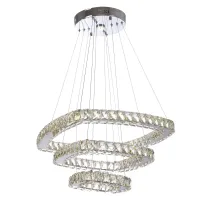Люстра Brille Хрустальные кольца LED 60W Хром