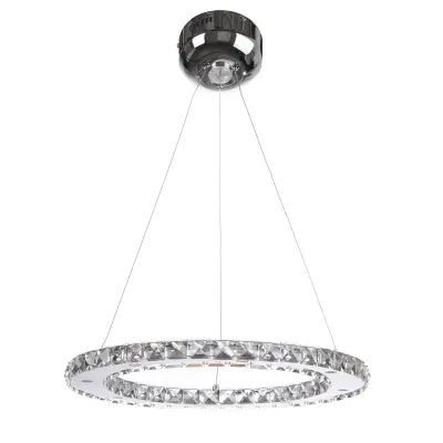 Люстра Brille Хрустальные кольца LED 33W Хром