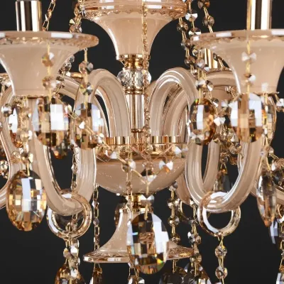Люстра хрустальная Brille 40W E14 Золотистый Люстра хрустальная Brille 40W E14 Золотистый