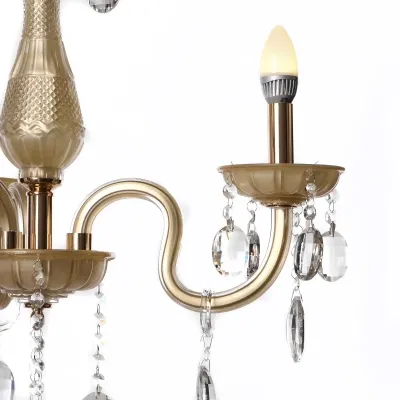 Люстра хрустальная Brille 40W E14 Золотистый Люстра хрустальная Brille 40W E14 Золотистый