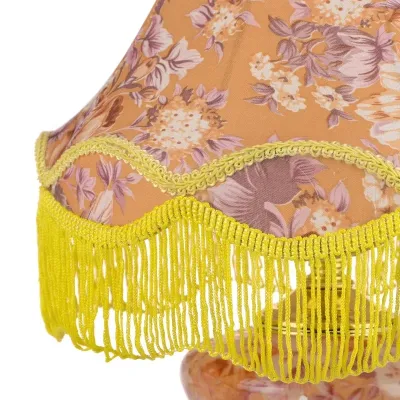 Настольная лампа барокко с абажуром Brille 60W TL-106 Оранжевый Настольная лампа барокко с абажуром Brille 60W TL-106 Оранжевый