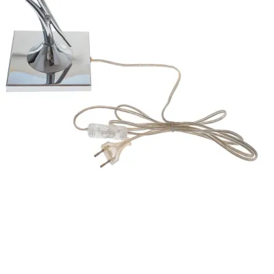 Настольная лампа в современном стиле декоративная Brille 40W BR-01312 Хром Настольная лампа в современном стиле декоративная Brille 40W BR-01312 Хром