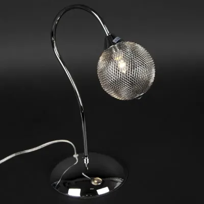 Настольная лампа в современном стиле декоративная Brille 40W BR-01363 Хром Настольная лампа в современном стиле декоративная Brille 40W BR-01363 Хром